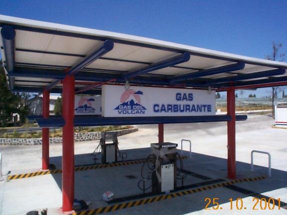 TECHUMBRE E ISLAS DE LOS DISPENSARIOS DE GAS CARBURANTE 2